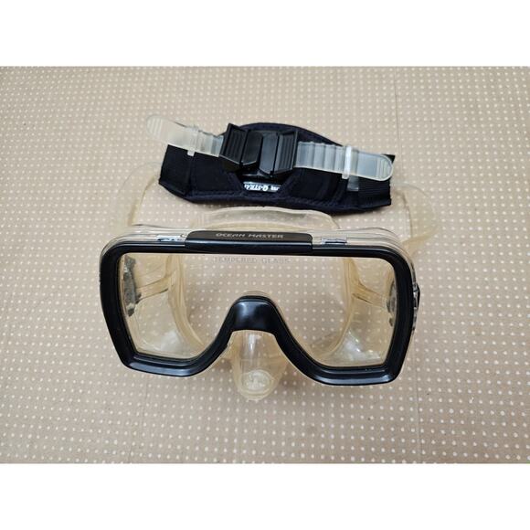 Ocean Master Dive Mask – Q-Strap – Tempered Glass – Black - Picture 1 of 7